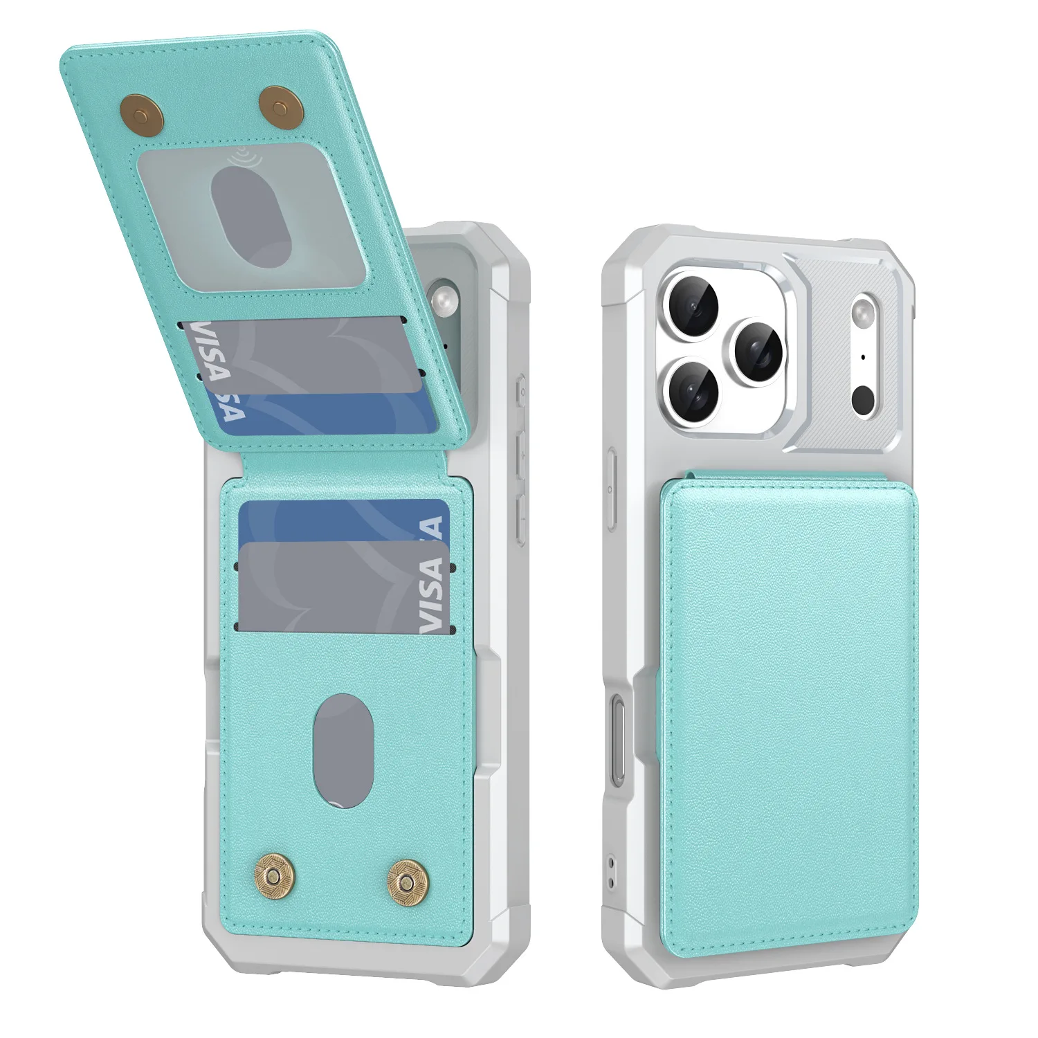 Wallet Case for iPhone 15 16 17 18 Pro Max 16 Plus with Card Slots Flip Magnetic Closure Kickstand TPU Bumper Protective Cover