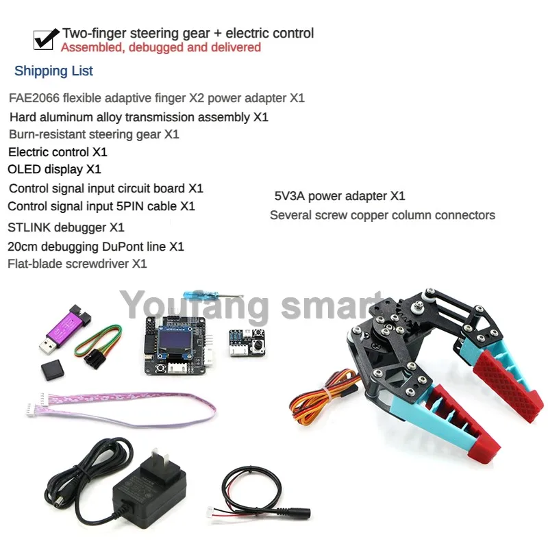 0.9-1.2kg Carico Flessibile Robot Artiglio Servo Controllo PWM Morsetto Meccanico Flessibile 2/3/4 Dita Per Braccio Robotico Pinza Industriale