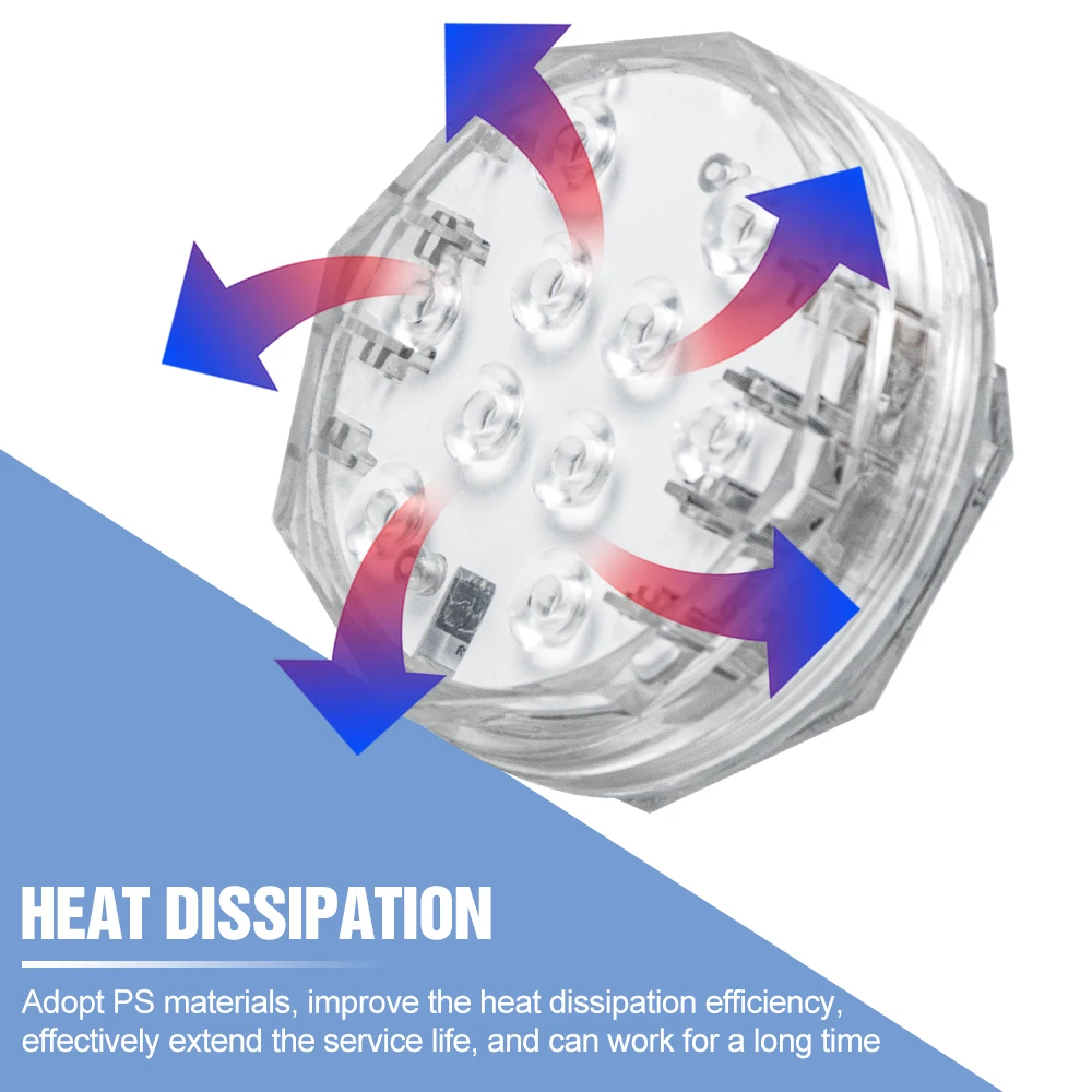 Colorful LED Night Light Underwater RGB Submersible Light IP68 Waterproof Pool Bulb With Remote Swimming Pool Lamp Wedding Party