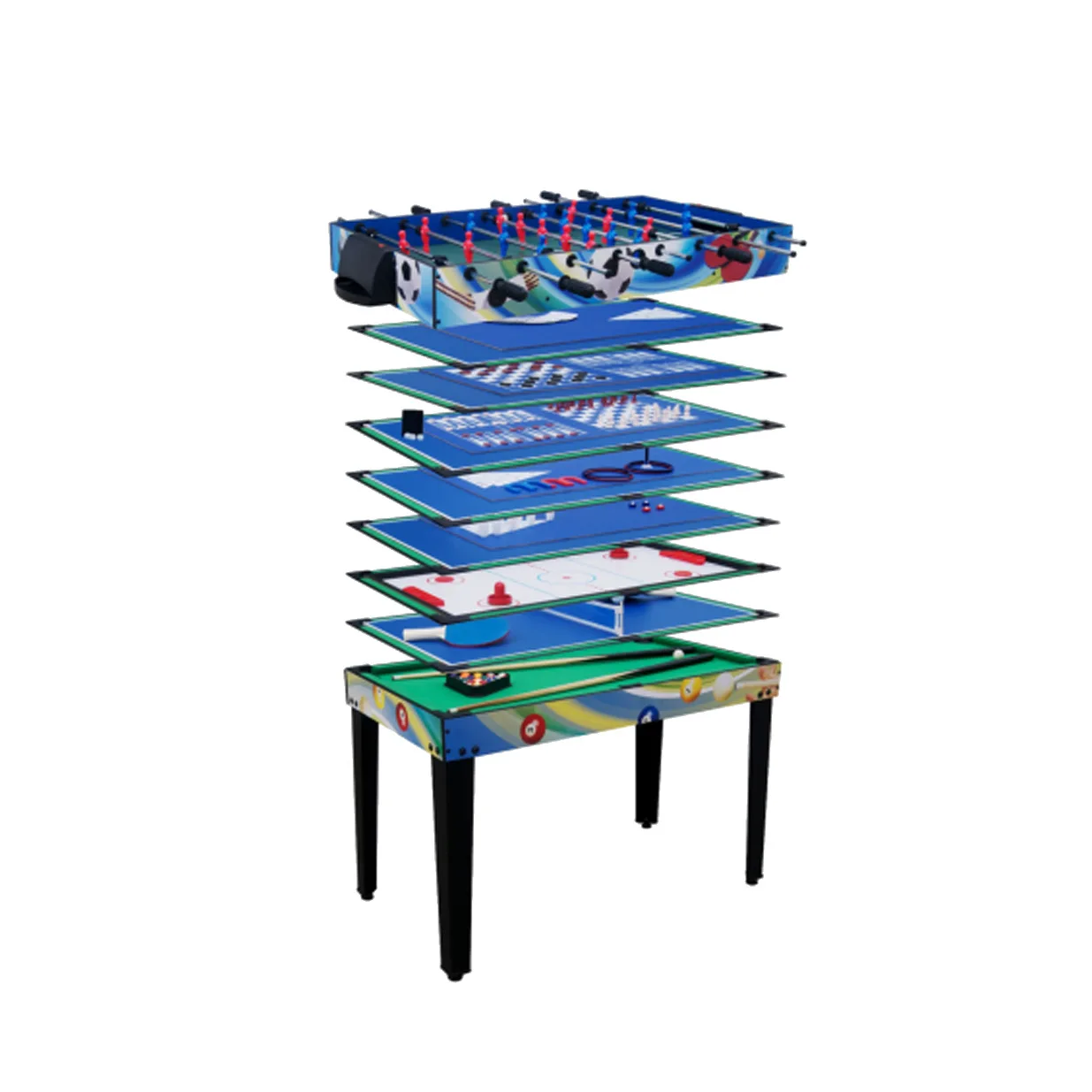 12 بوصة 1 طاولة ألعاب متعددة الوظائف قابلة للطي للمنزل الترفيه الداخلي-كرة القدم العمودية البلياردو تنس الطاولة هوكي الجليد #2