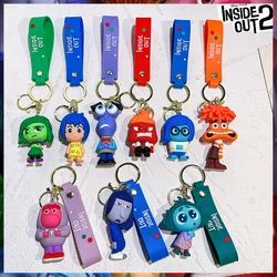 Nuovo cartone animato Disney Inside Out 2 portachiavi ansia disgusto Fear Joy Joy Anger Anime figure bambole portachiavi ciondolo giocattoli per bambini