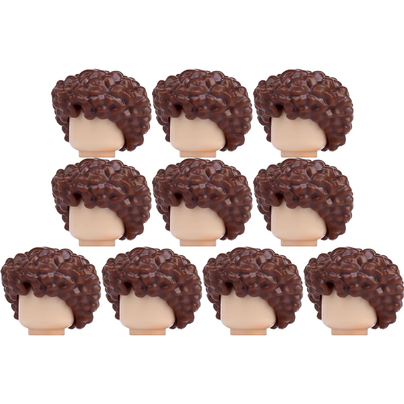 MOC City Hero Figures Hairstyles Human Body Parts Building Blocks Man Woman Girl Boy Head Hair DIY Accessories Bricks Kids Toys