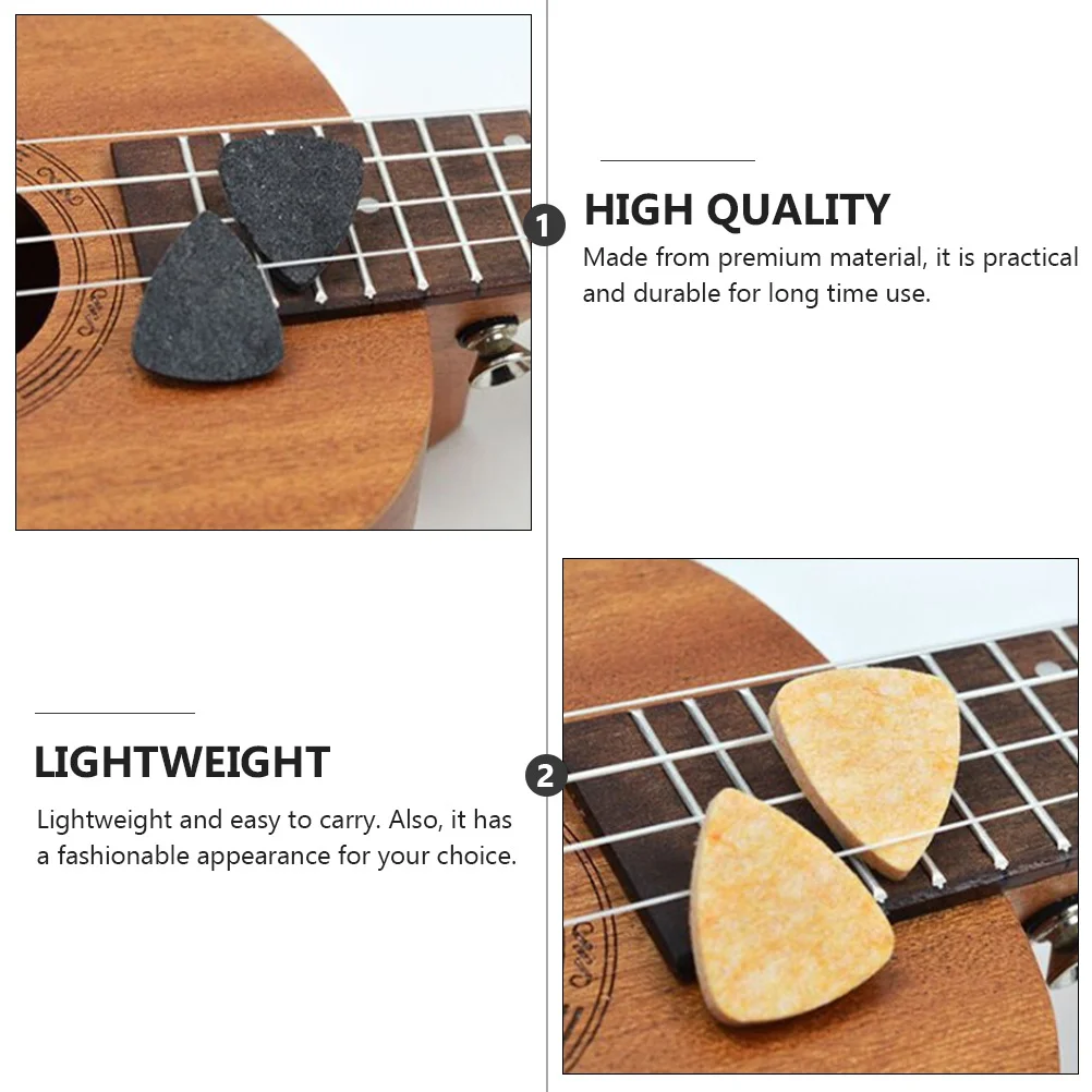 

20Pcs Felt Guitar Picks Heart Design for Ukulele Tetrachord Bass Classical Lightweight Portable Musical Pick Supply