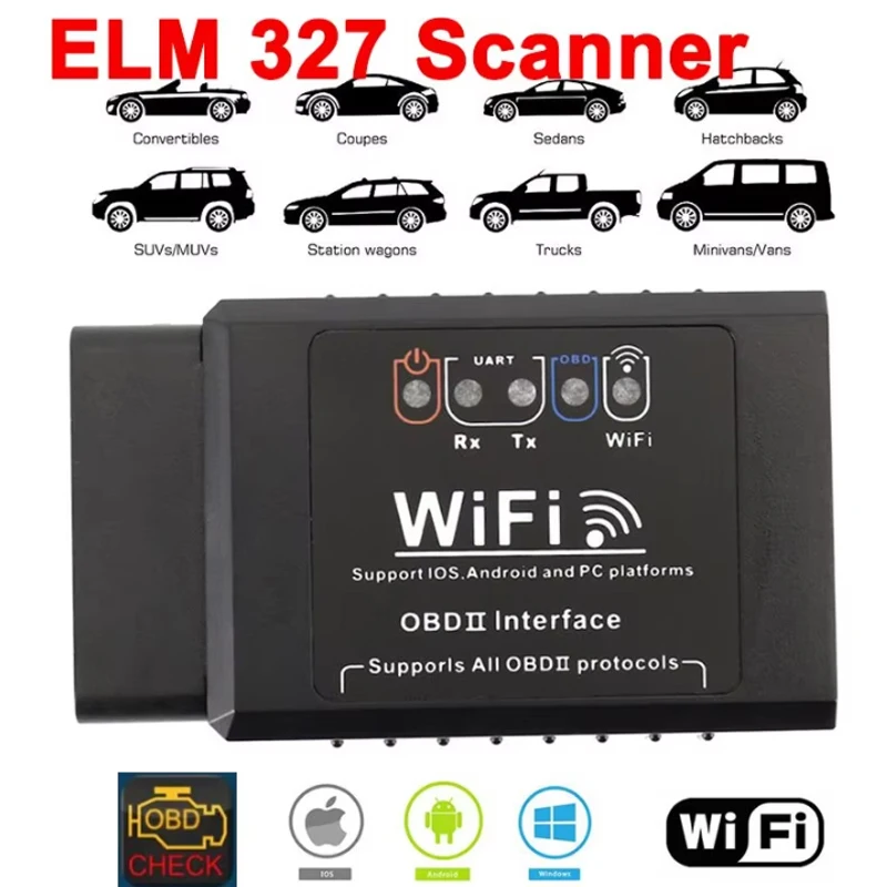 OBD2 WIFI ELM327 V 1.5 Scanner for iPhone IOS /Android Auto OBDII OBD 2 ODB II ELM 327 V1.5 WI-FI Code Reader Diagnostic Tool