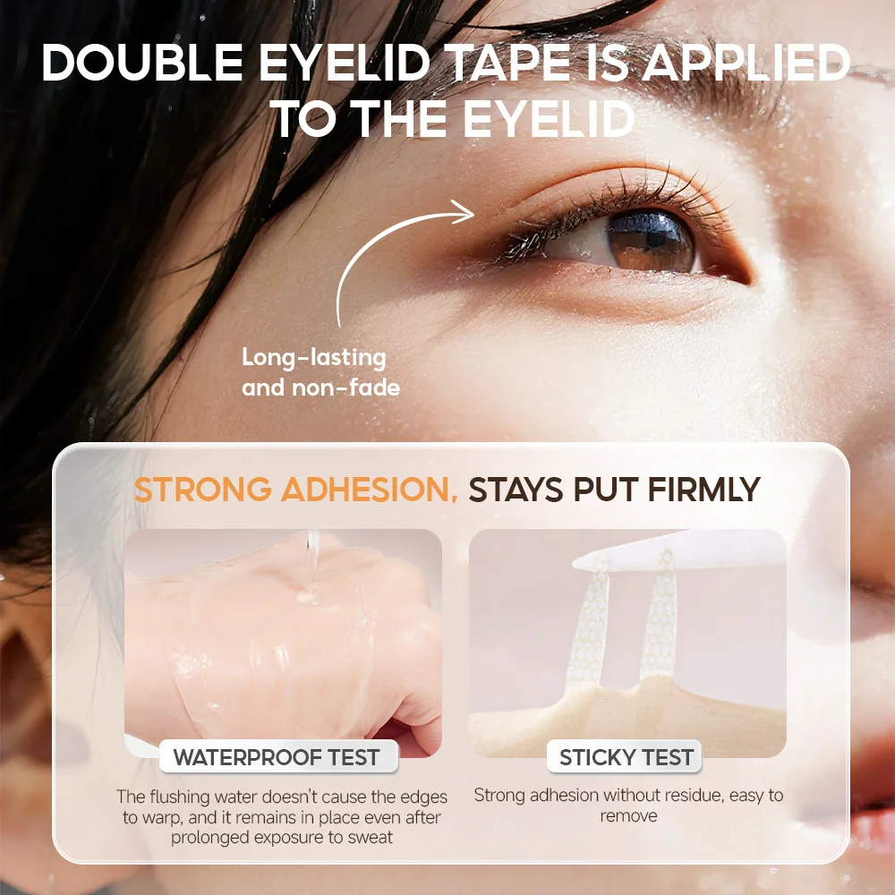 120 PCS Double Eyelid Stickers Natural Invisible Long-lasting Shaping Big Eye Beauty Tapes For Single Eyelid Person Eye Makeup