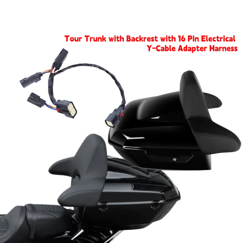 Motorcycle Tour Pack Trunk Tour Box With Backres For  Harley Grand American Touring CVO Road Glide/Street Glide/ST 2026