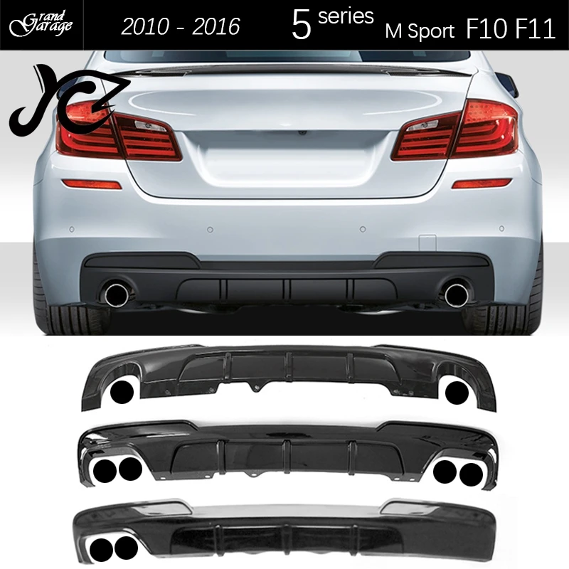 

For Bmw F10 F11 M Performance Style Rear Diffuser Lip Rear Bumper Lip Splitter 5 Series 528i 530d 535i 535d 550i M550d 2010-2017