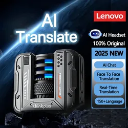 Lenovo LP49 AI Translation Headphones Wireless Bluetooth 5.4 Noise Reduction HD Call Earbuds Office Travel Real Time Translation
