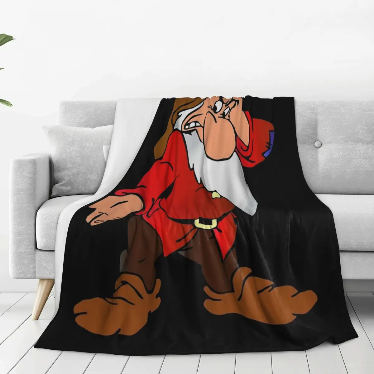 Grumpy Dwarf Blankets Fleece Lightweight Sofa Narzuty Do Domu Sypialnia Narzuty Na Zewnątrz Narzuta Kołdra