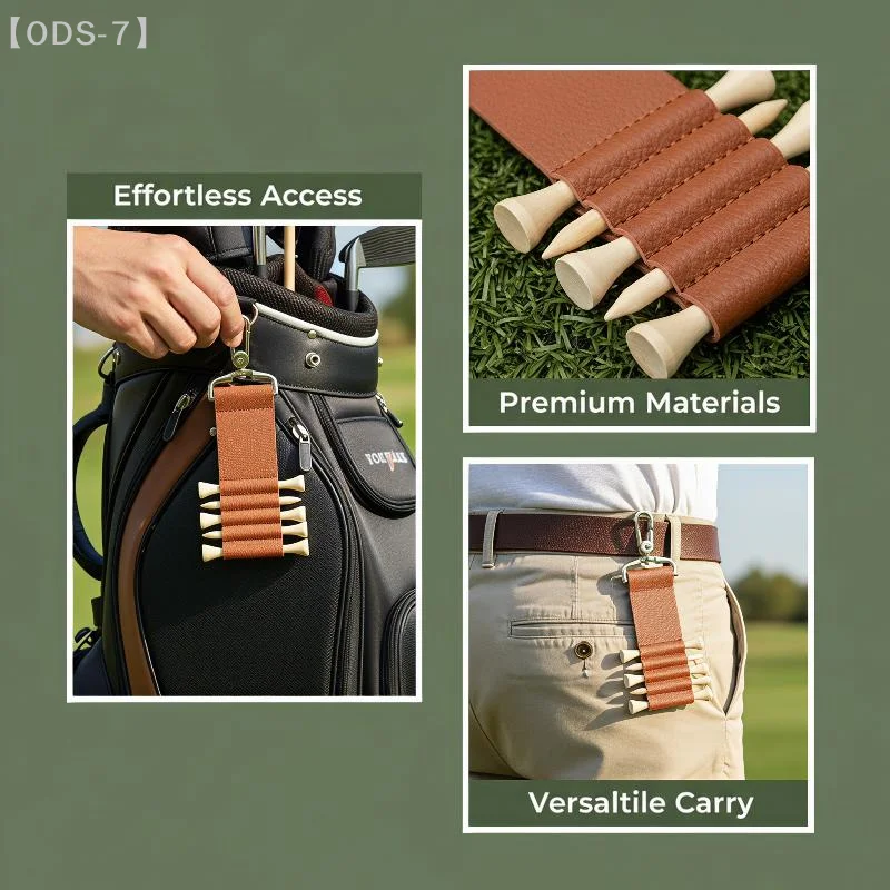 [ODS-7]Golf Ball Marker Storage Case Shockproof Lightweight Portable with Keychain Hook for Travel Golf Trip Golfer Gift【WO】