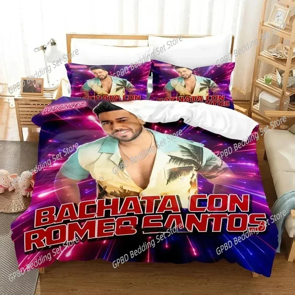 Singer Romeo Santos  Comfortable Duvet Quilt Cover Pillowcase Bedding Set Children Bedroom Decoration Home Textile