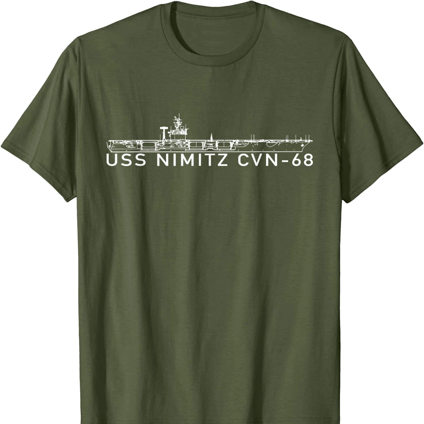 Naval (CVN-68) Supercarrier S Nimitz Aircraft Carrier T Shirt. New 100% Cotton Short Sleeve O-Neck T-shirt Casual Mens Top