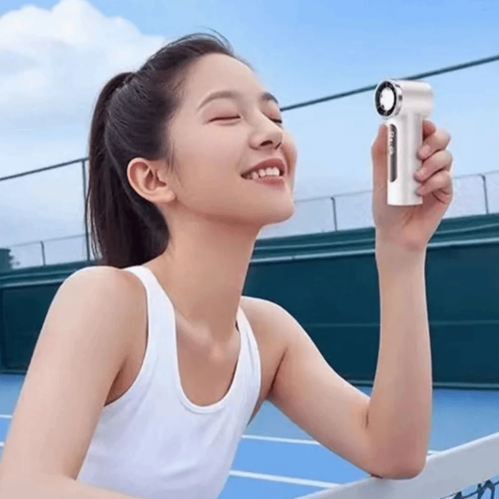 

Electric Fan High-speed Handheld Fan Waterproof Quiet Operation USB Rechargeable Fan Long-lasting Strong Wind Fan Makeup Setting