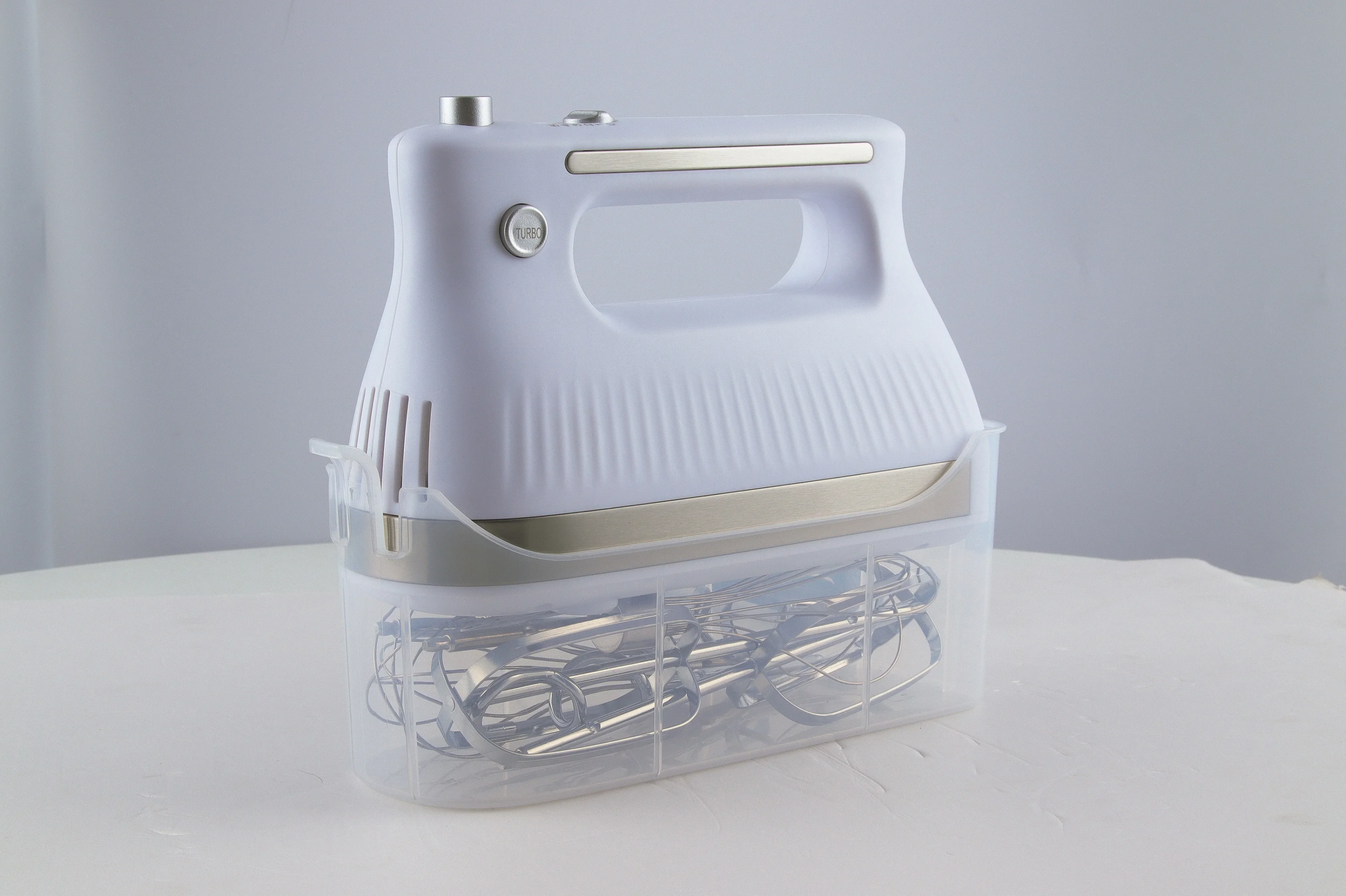 300 Watt Motor Kitchen Cake Mixers for Baking Supplies Snap-On Storage Case Electric Hand Mixer