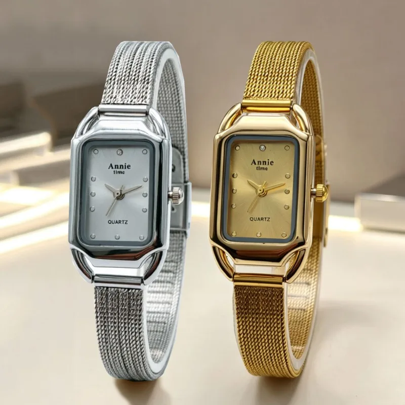 Luxury Ladies Quartz Watch Adjustable Length Stainless Steel Mesh Strap Women Watch Gift Wristwatches Dropshipping Gold Watch