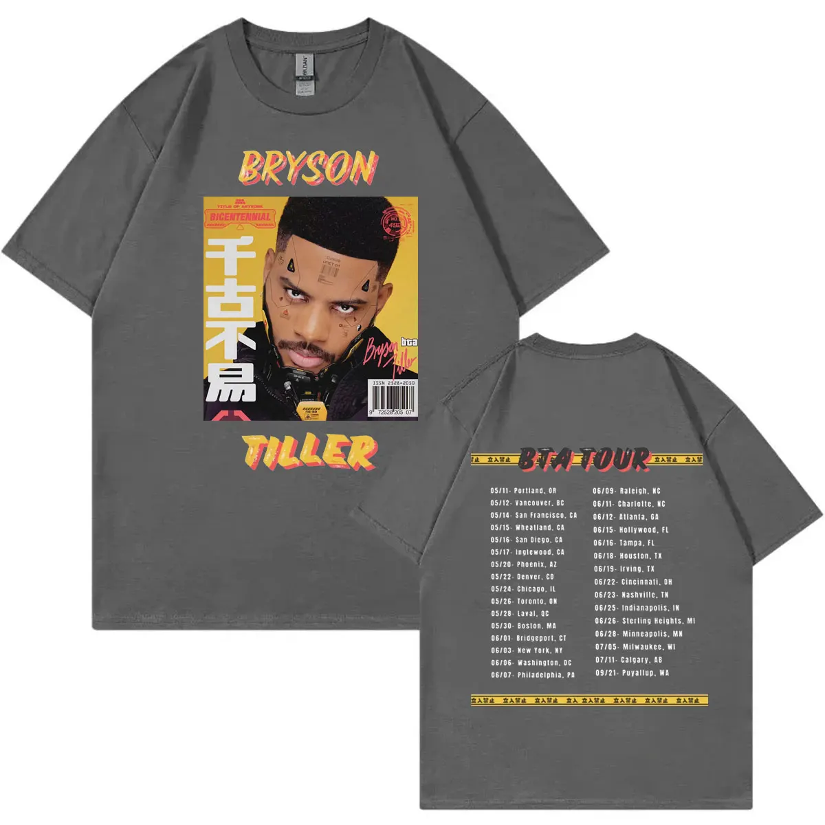 Rapper Bryson Tiller Tour 2024 Graphic T Shirts Harajuku Hip Hop Oversized T-shirts Men Women High Street Fashion Trend T-shirt