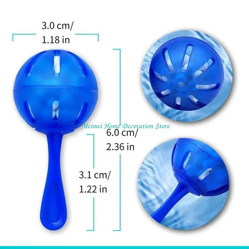 H7BF 10/12 Pack Deminalization Cleaning Ball للأسماك للخزان يزيل DUS الأبيض