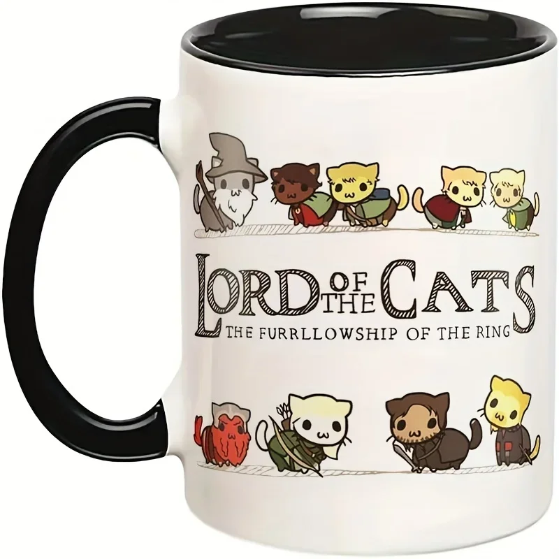 11oz Tea Coffee Mug, Lord Of The Cats The Furrlowship Of The Ring Classic Tea Coffee Mug, Birthday Gift