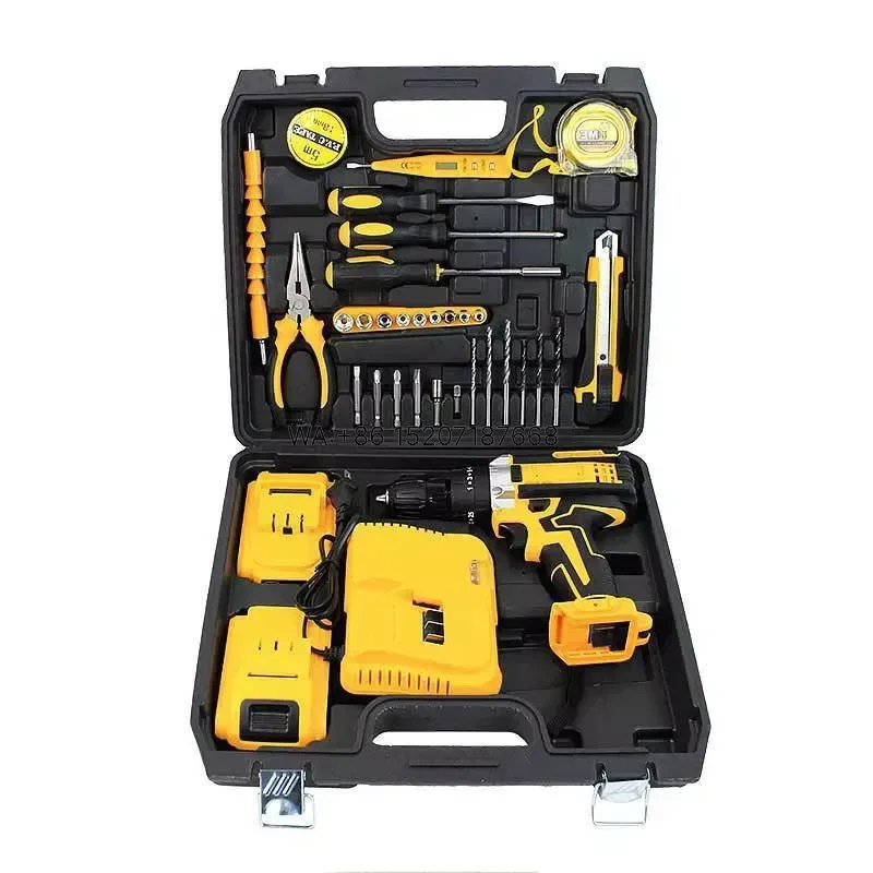 Wmwmnu for Industrial-Grade 21V Rechargeable Impact Wrench Cordless Drill Multi-Functional High-Power Hand Drill for