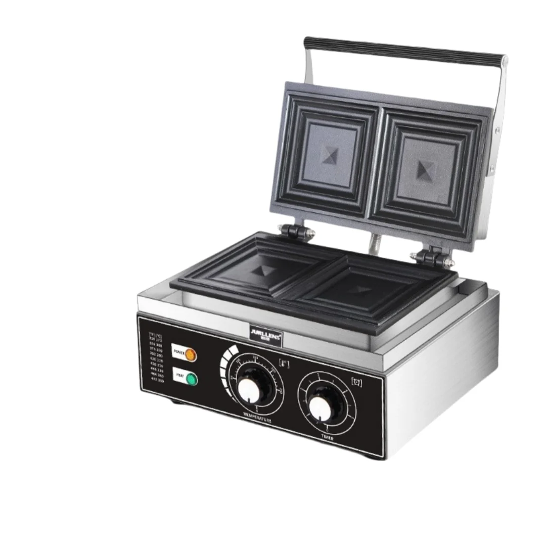 

Snack Equipment 2 Slicer Commercial Home Sadwich Bread Machine Panini Press Grill Bread Toaster Waffle Snack Breakfast Machine