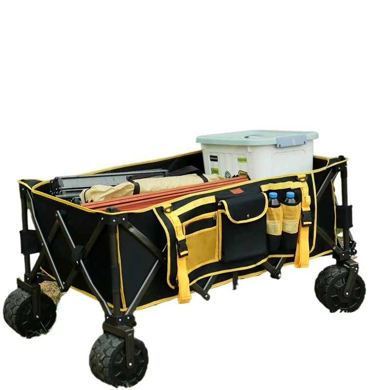 

Aluminum alloy electric camper oversized camping trailer dining car foldable stall camp car