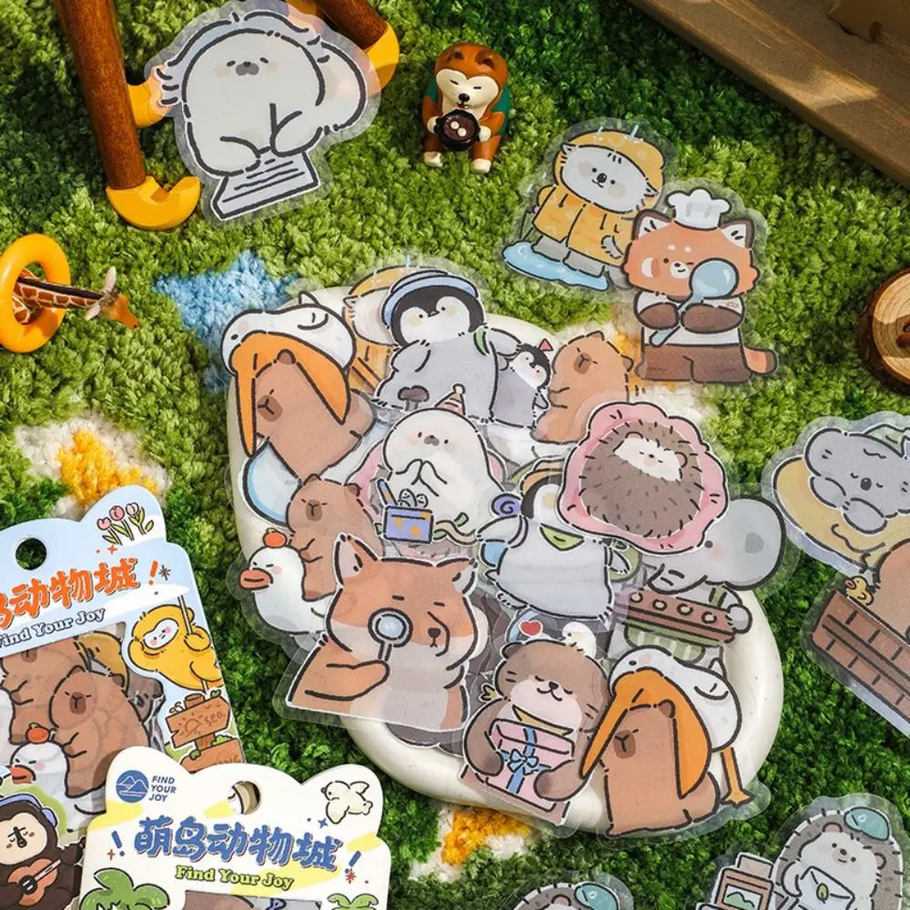 Toy Otter Cute Capybara Stickers Funny Panda Creative Red Panda Stickers DIY Kawaii Cartoon Koala Stickers Children