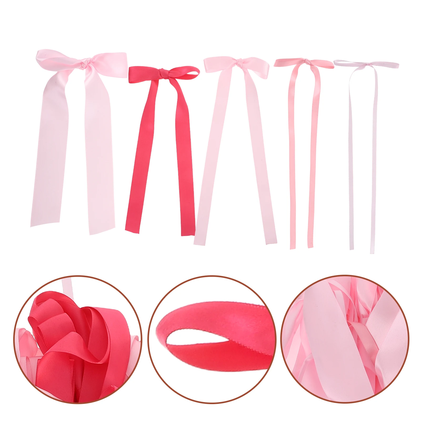 

40 шт. розовых декоративных наклеек-бантов, гирлянда из атласной ленты для декора спальни, детской, дня рождения, свадьбы