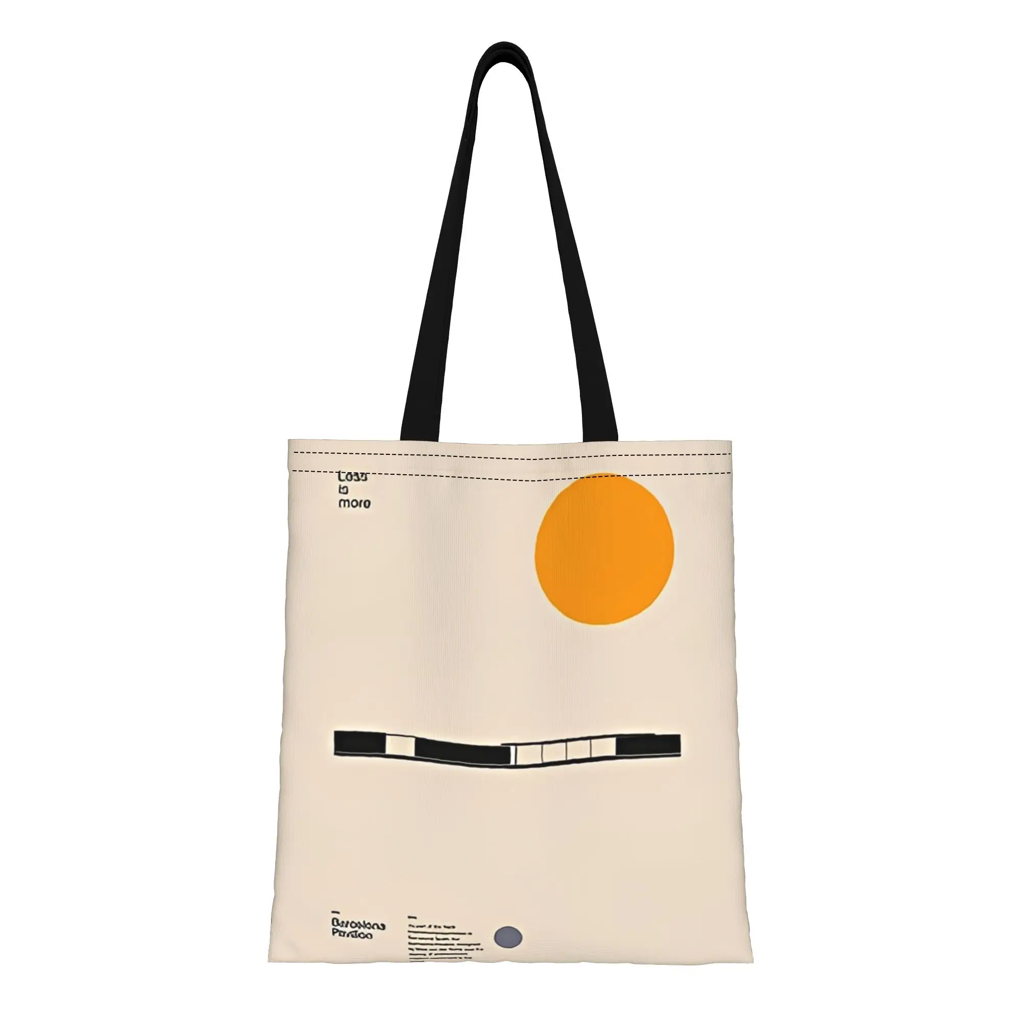 

ita bag back to school Barcelona Pavilion, Ludwig Mies van der Rohe Canvas Canvas Tote Bag Women'S Shoulder Handbag