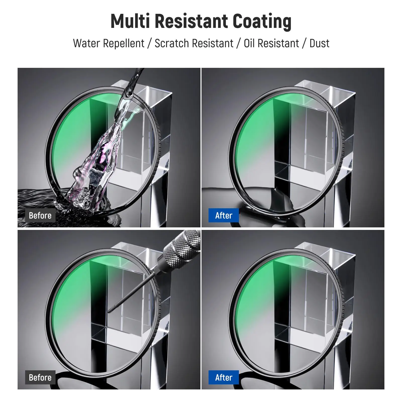 NEEWER UV-lensfilter met ultralage reflectiviteit, UV-beschermingsfilter met meervoudige coating, HD glas met hoge doorlaatbaarheid
