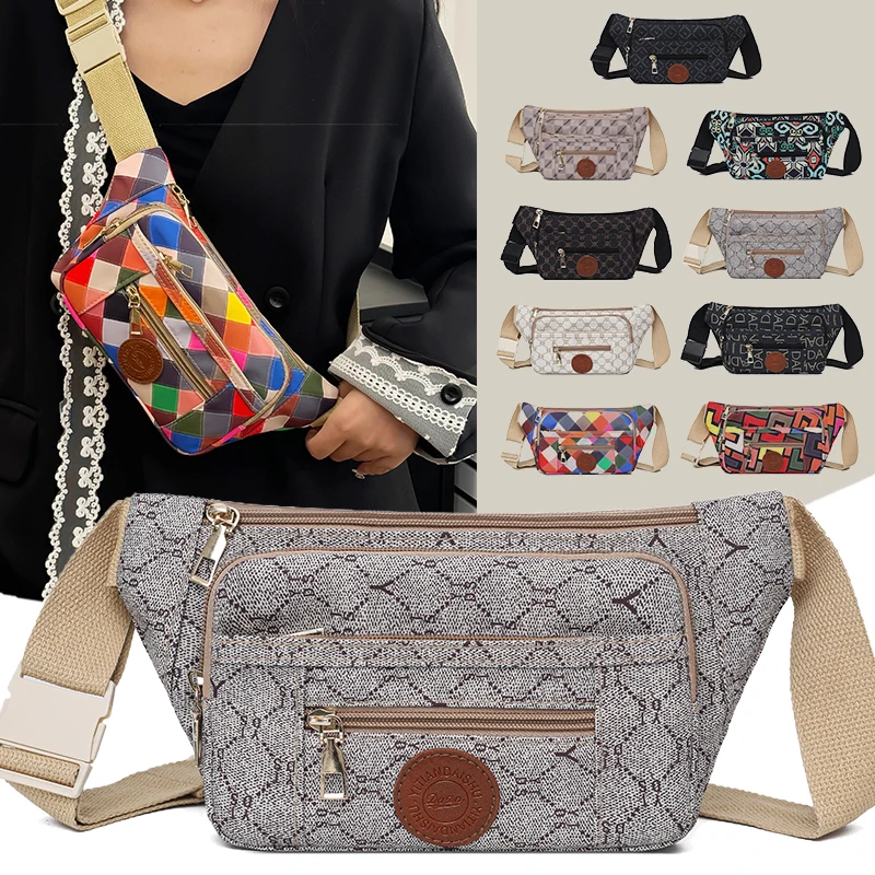 حقيبة خصر عصرية، سحاب للإغلاق، مناسبة للأنشطة الخارجية، حقيبة رياضية كروس، حقيبة كتف كاجوال، متعددة الطبقات ج