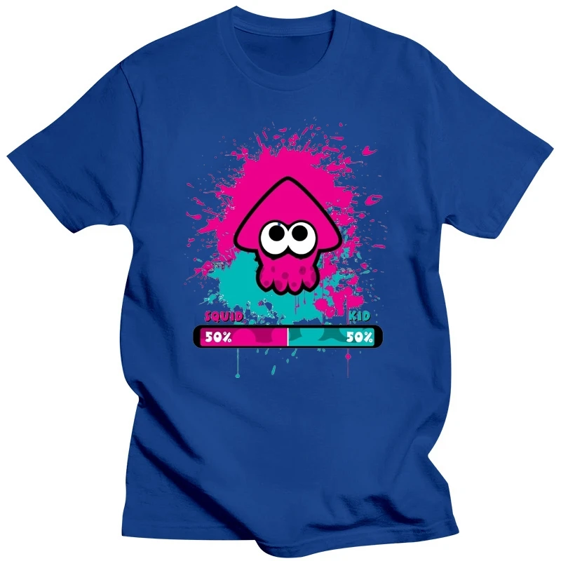 Casual Boy Kid or Squid Splatoon T Shirt Classic Game Man Natural Cotton T-shirt