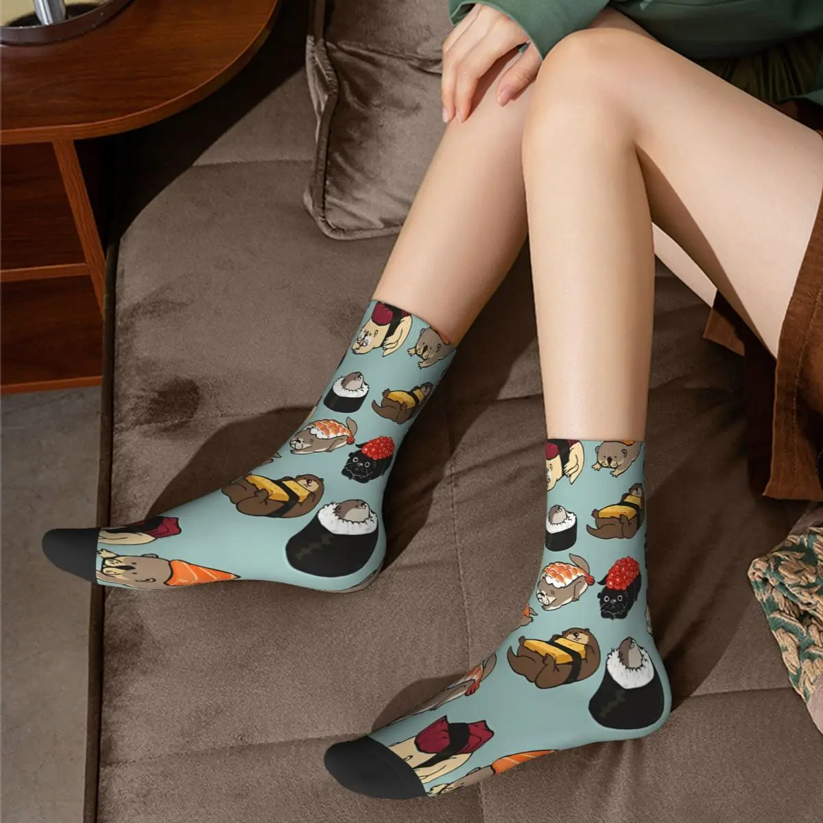 Sushi Otter Food Socks Male Mens Women Autumn Stockings Harajuku