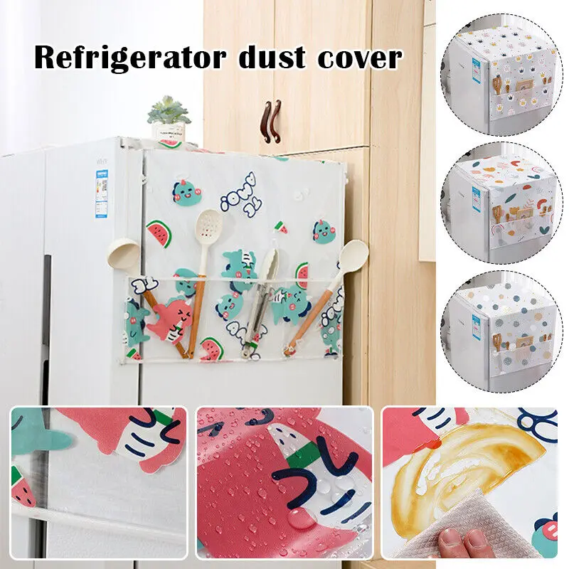 Refrigerator Dust Cover Single Door Refrigerator Top Cover PEVA Fridge Covers Household Cabinet Protection Accessories