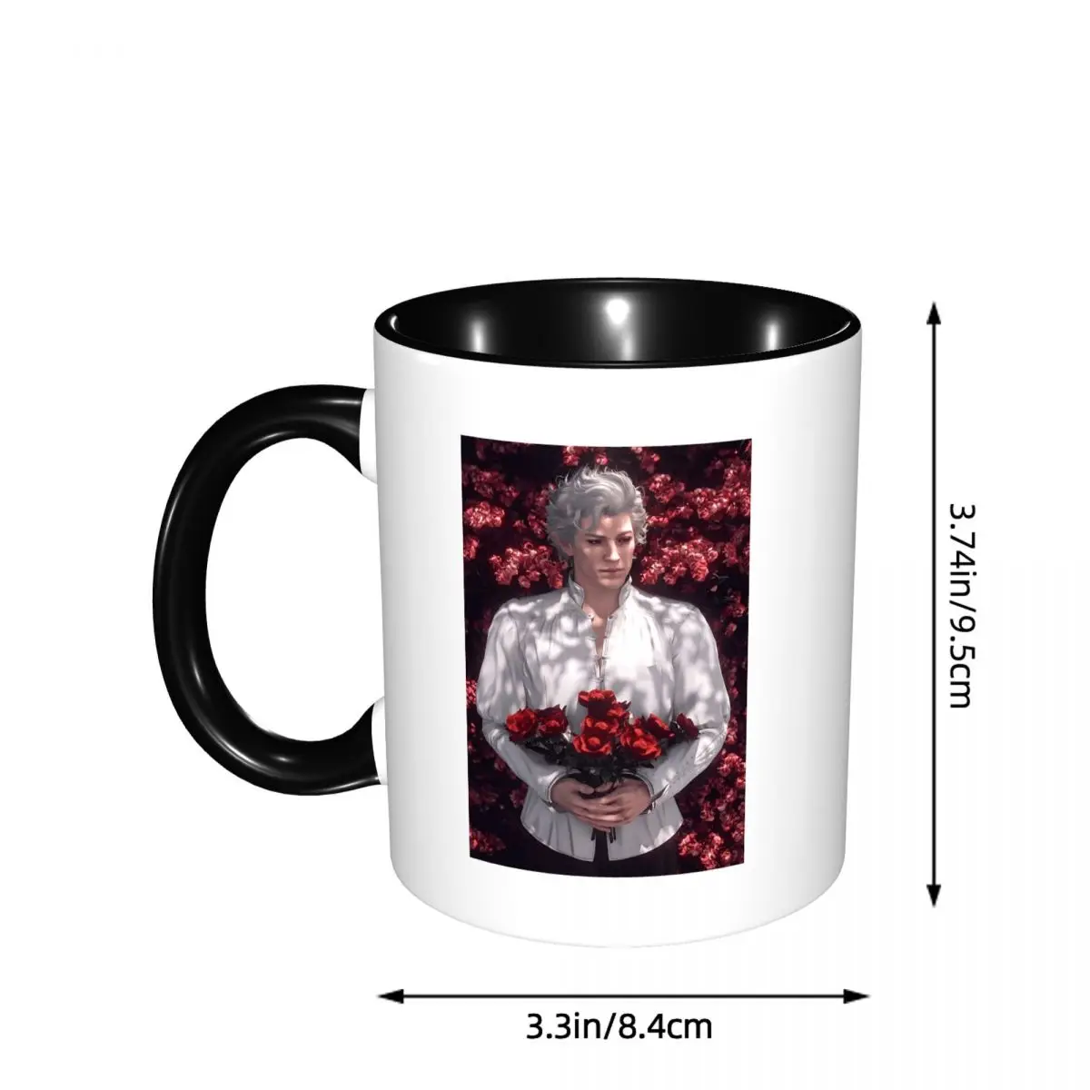 Baldur's Gate 3 Astarion Vampire Character Mug Funny Ceramic Coffee Cups Tea Mugs Milk Cup Drinkware Gifts for Woman Man