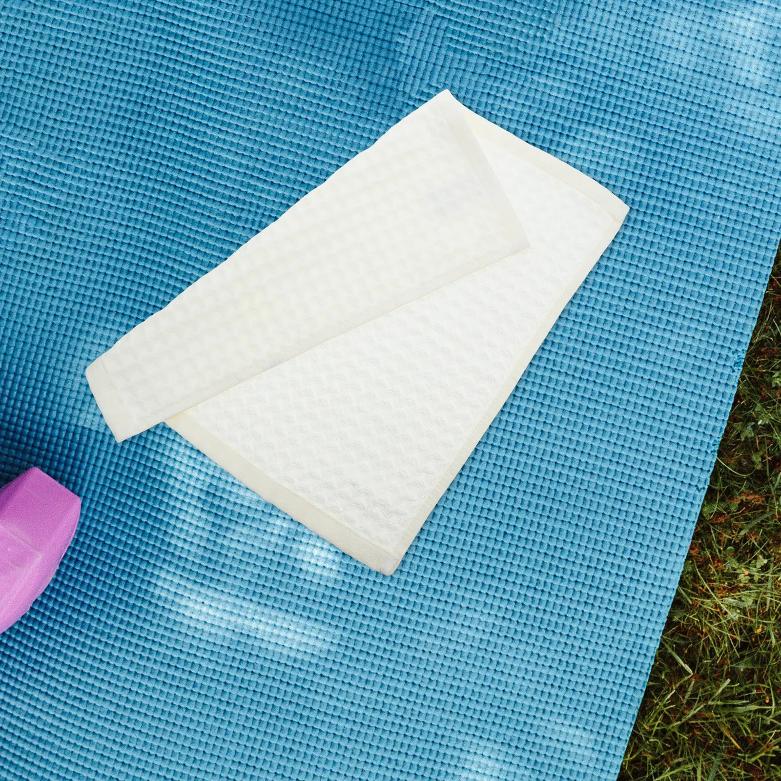Waffle Cotton Face Towels 4 Pack Soft Absorbent Quick Dry Washcloths for Bathroom Spa Gym Travel
