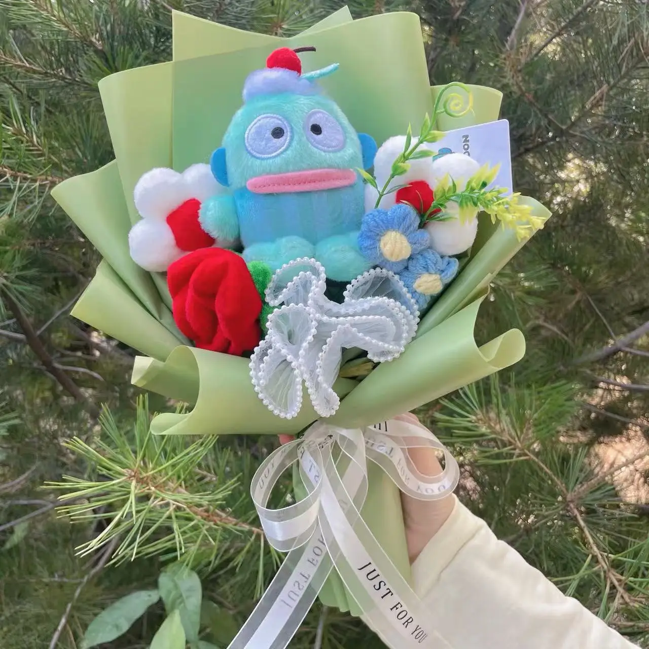 Cartoon My Melody Kuromi Cinnamoroll Kt Katze Plüschpuppe Kreativer Blumenstrauß Valentinstag Weihnachten Abschluss Geburtstagsgeschenk