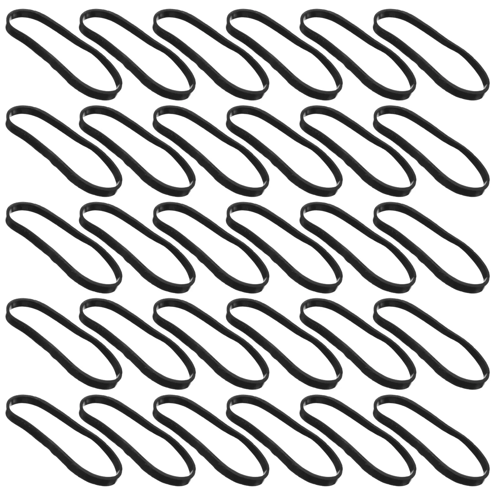 Large Black Flat Hair Tie for Women Girls Elastic Hair Rope Salon Updos Stylish Ponytail Holder Hairbands Headband