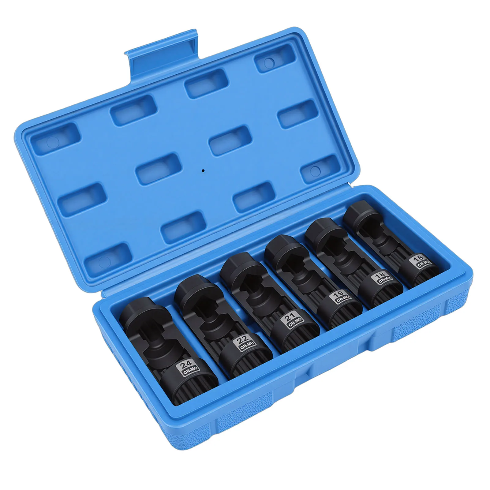 

6pcs Suspension Strut Nut Socket Set 16mm 18mm 19mm 21mm 22mm 24mm Shock Absorber Strut Nut Removal Tool Socket Kit