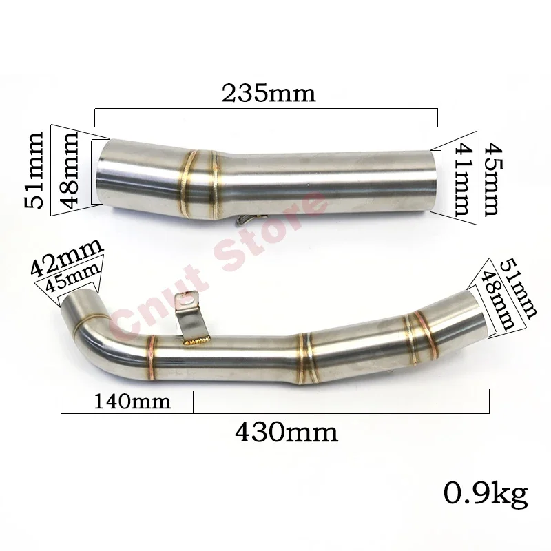 Motorcycle Exhaust System Modify Stainless Exhaust Pipe Middle Link Pipe Fit For Kawasaki Z1000 Z 1000 2007 2008 2009 Year