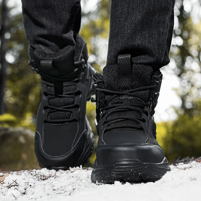 Stivali invernali da uomo Scarpe da trekking alla caviglia per uomo Stivali da neve caldi Sport all'aria aperta Cross Country Comode scarpe da ginnastica da uomo sapatos