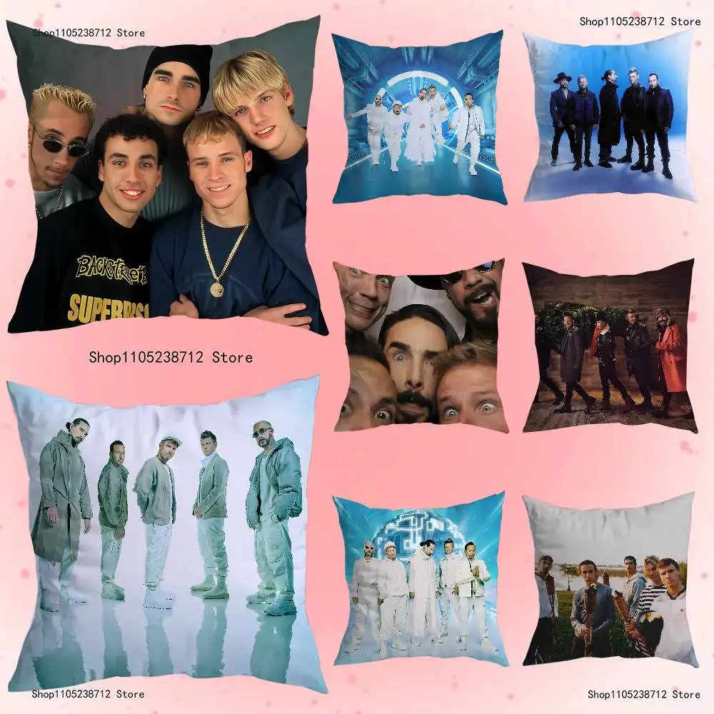 B-Backstreet Boys BSB Pillow Covers Cartoon Sofa Decorative Home Double-sided Printing Short Plush Cute Cushion Cover