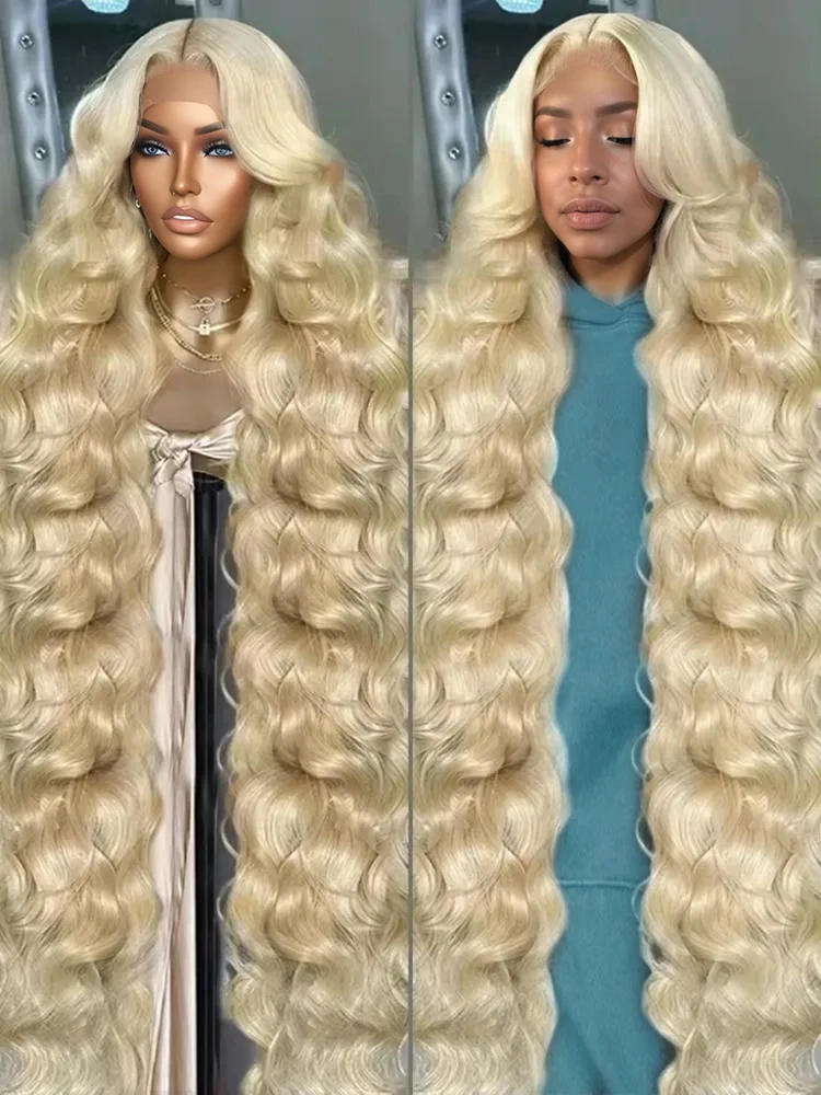 

Linktowig 613 Blonde Body Wave Human Hair Wigs 13x6 HD Lace Frontal Wig 40 Inch Honey Colored Lace Front Remy Raw For Women 200%