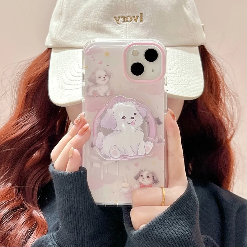 

Korean Cute Puppy For Magsafe cellphone grip Magnetic Phone Griptok Grip Tok Stand For iPhone Accessories Magnetic Holder Ring