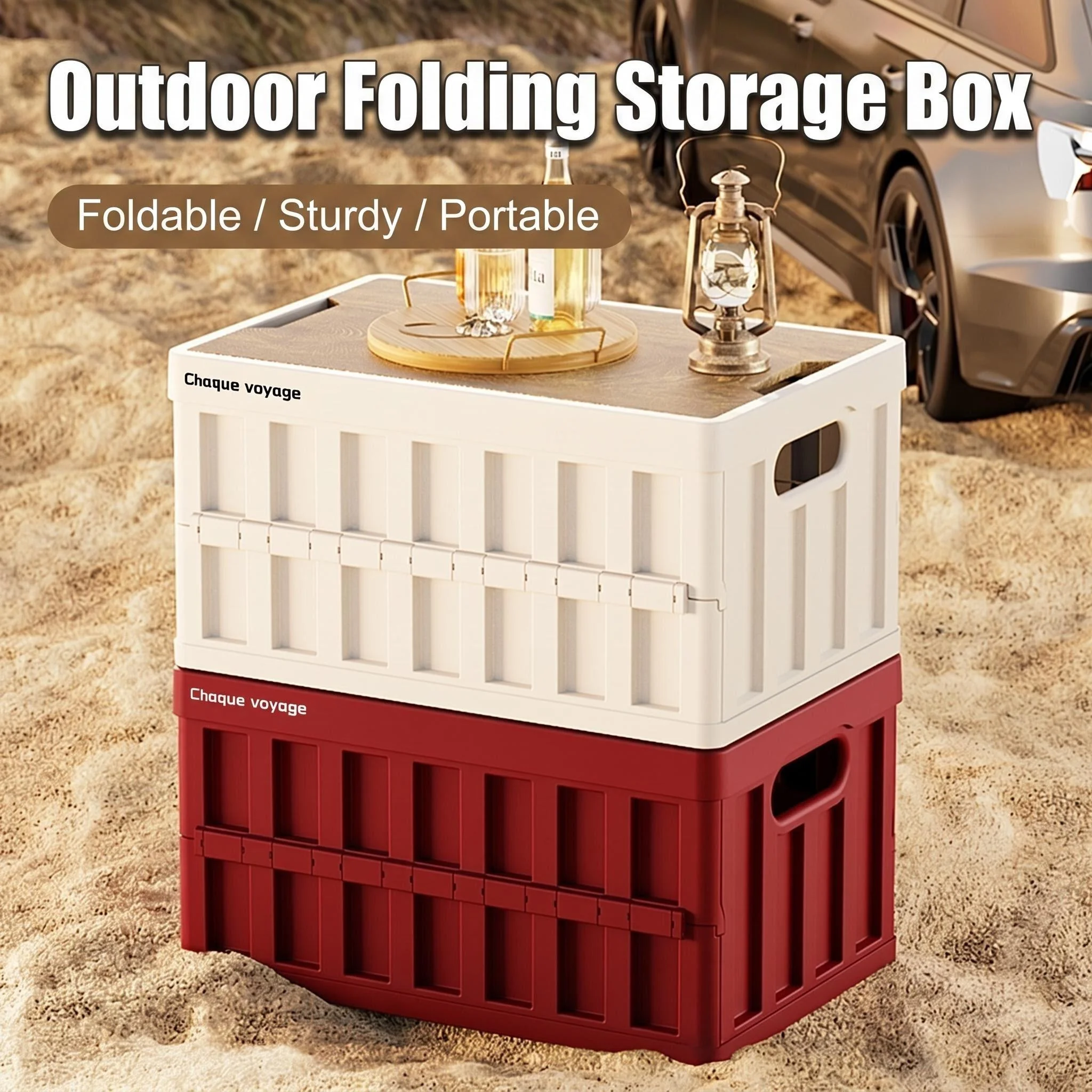 Outdoor-Camping-Aufbewahrungsbox, Faltbare Box für Schlafzimmer-Organisation, Kofferraum-Umzugs- und Camping-Aufbewahrungsbox
