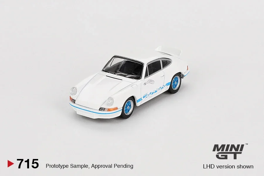 MINIGT 1:64  RS 2.7 Grand Prix White with Blue Livery Diecast Model Car