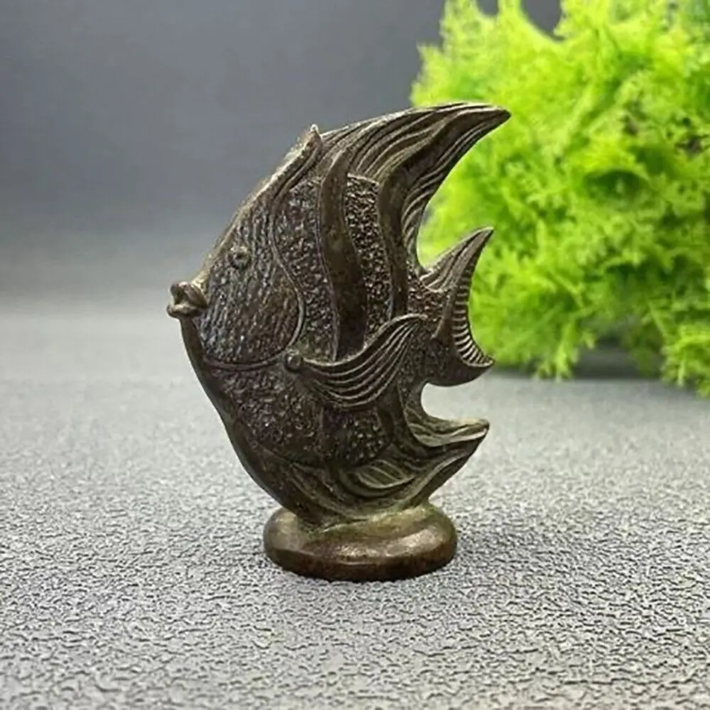 Bronze antique fish statue collection decorative sea creature statue