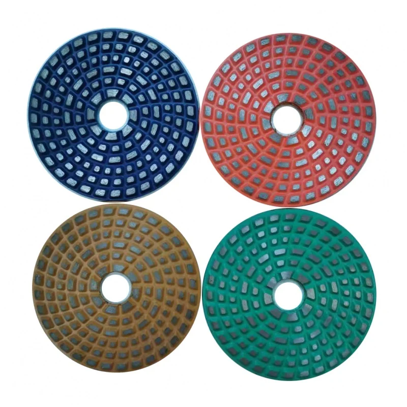 1Set/4Grit Hot Sale 4inch Floor Sintered Metal Bonded Polishing Pad For Stone And Concrete Grinding Disc Accessories For Dremel