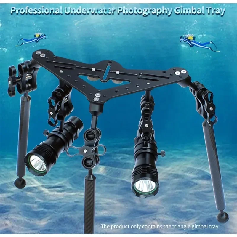 

Diving Tray Rig Video Triangular Stabilizer Gimbal Tripod Base Bracket SLR Camera Underwater Photography Light Stand Tripod Base