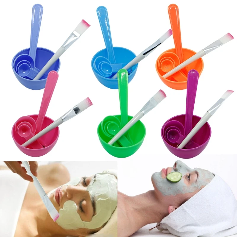 

4 in 1 DIY for Facial Mask Mixing Bowl Brush Spoon Tool Face Care Set