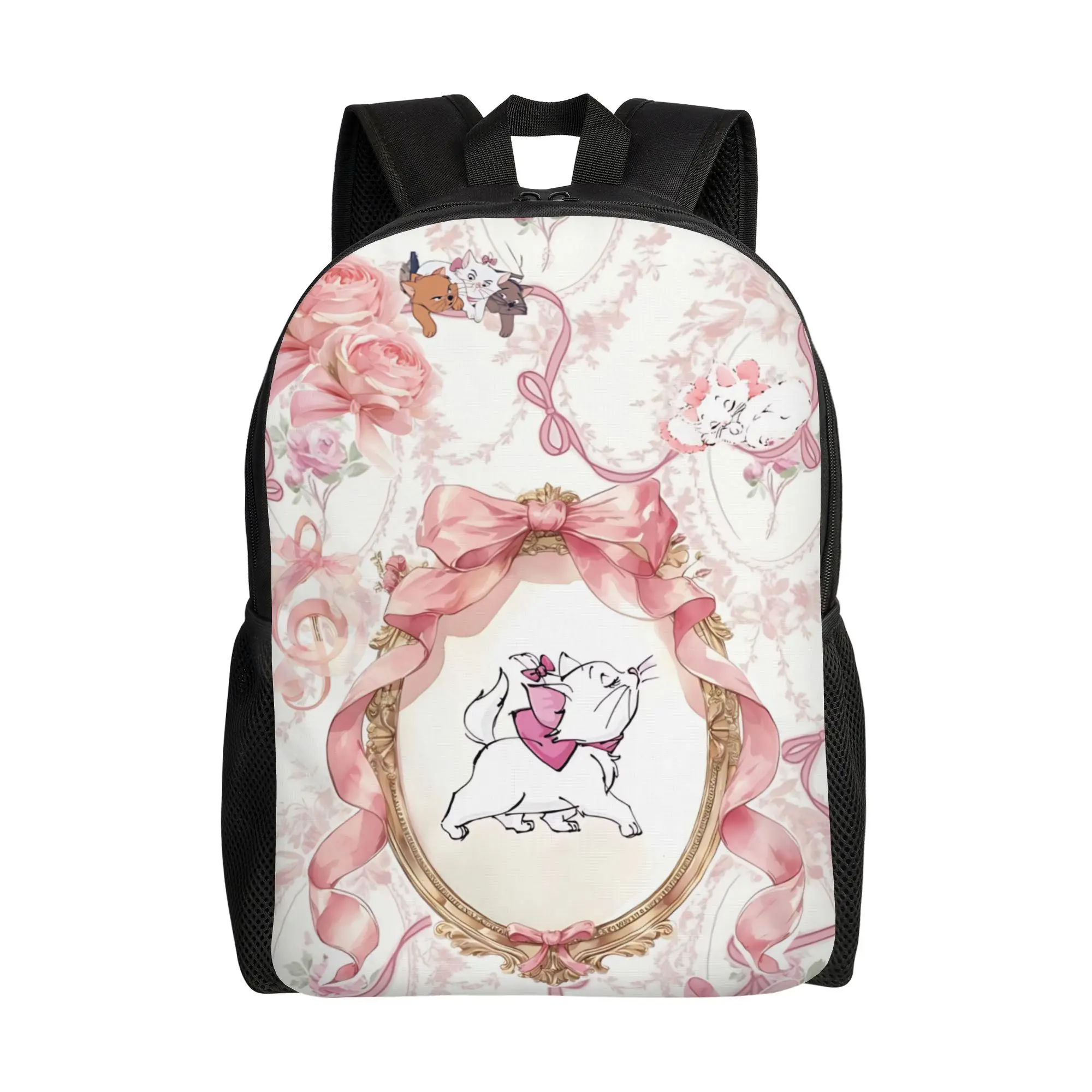 

1PC back to school Backpack Disney cute cat Daypack The Aristocats High Street High School Zipper Closure Rucksack